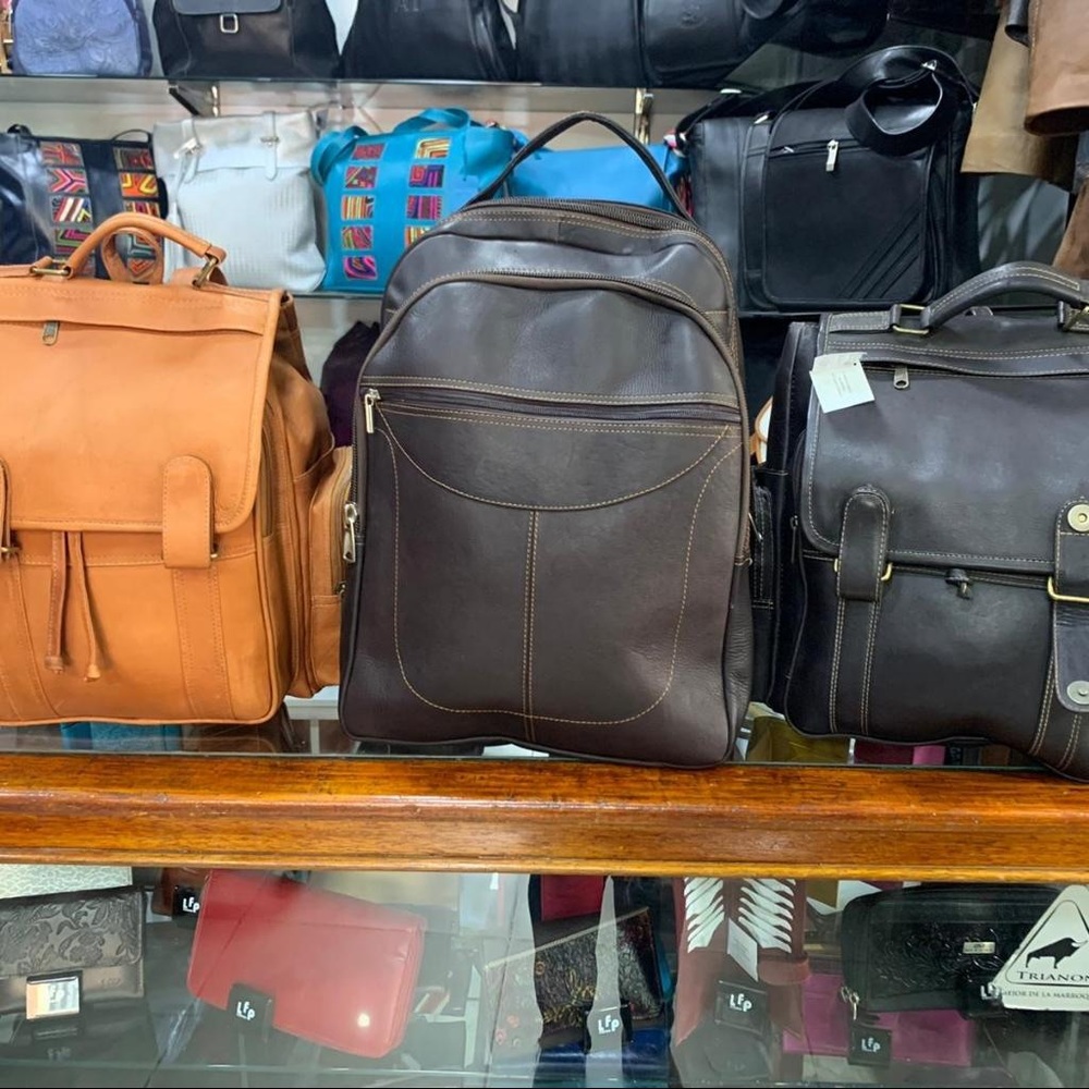 Leather backpacks